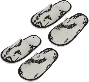 2 Pairs Spa Slippers for Women Guest Travel Non-slip Soft Disposable Slip-ons