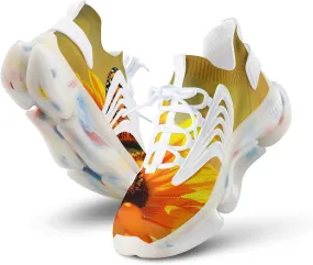Beautiful Sunflower with Monarch Butterfly Men's Running Shoes Lightweight Walking Shoe Breathable Sneaker