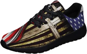 Christian Jesus Shoes, Lace Up Walking Sneakers, Cross Running Shoes Mesh Breathable Sports Trainers