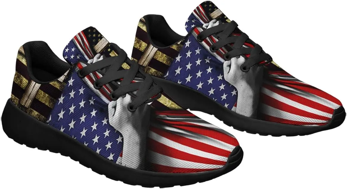Christian Jesus Shoes, Lace Up Walking Sneakers, Cross Running Shoes Mesh Breathable Sports Trainers