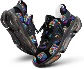 Colorful Painting Lion Mens Sneakers Running Shoes Lightweight Athletic Shoes for Jogging Walking Gym