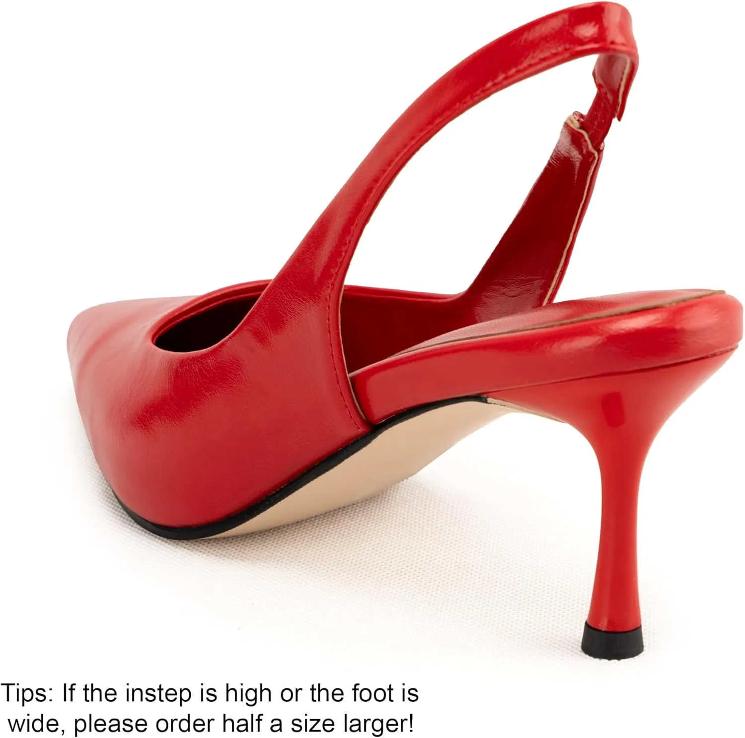 DREAMCIA Women's Pumps Slingback Heels Pointed Toe Sling Back Kitten Heels Women Metallic Slingback Pumps Bride Dresses Wedding Shoes