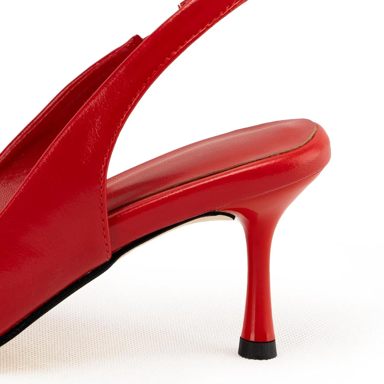 DREAMCIA Women's Pumps Slingback Heels Pointed Toe Sling Back Kitten Heels Women Metallic Slingback Pumps Bride Dresses Wedding Shoes