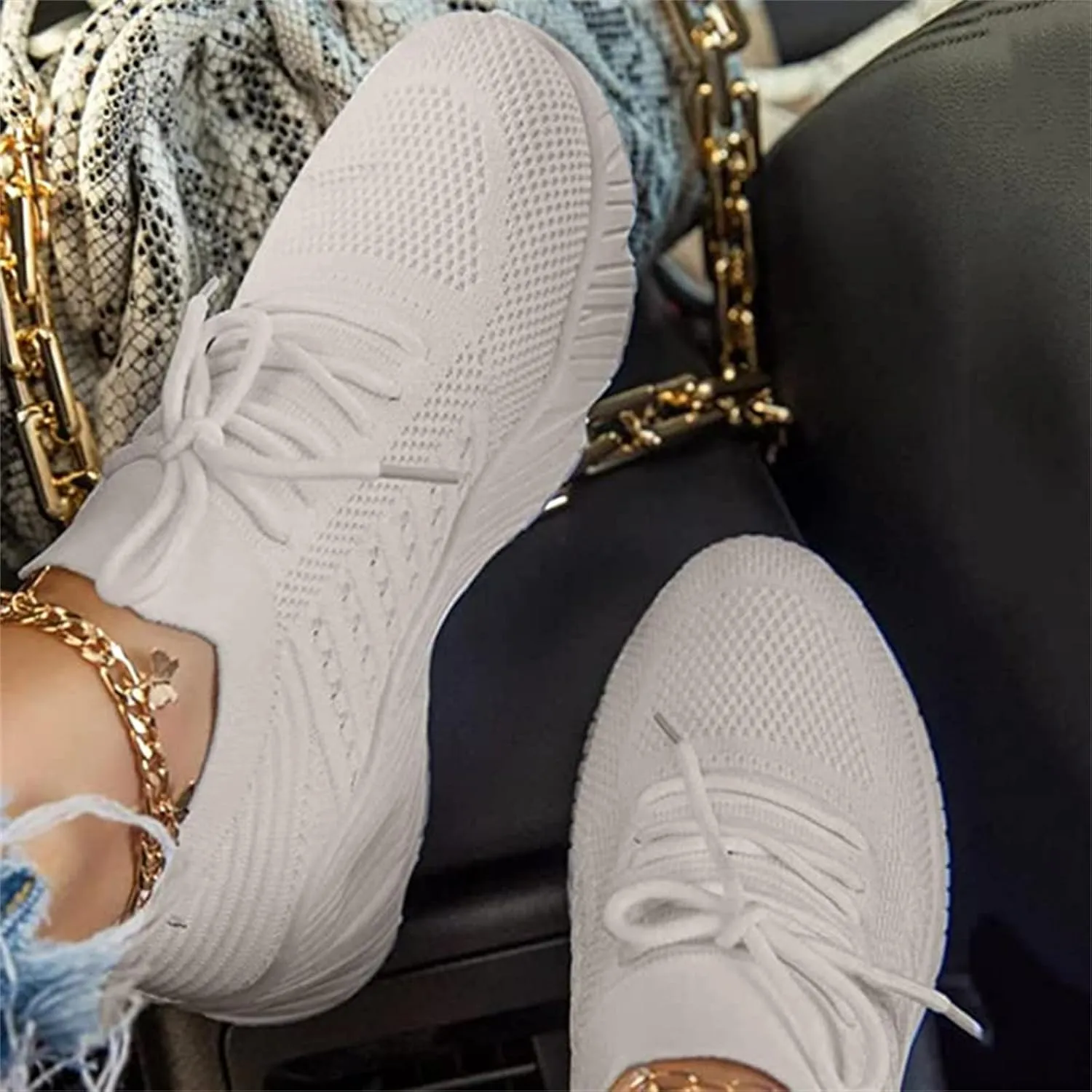Ladmiple Shoes For Women Sneakers Slip On Athletic Walking Running Shoes Casual Mesh-Comfortable Tennis Workout Sneakers