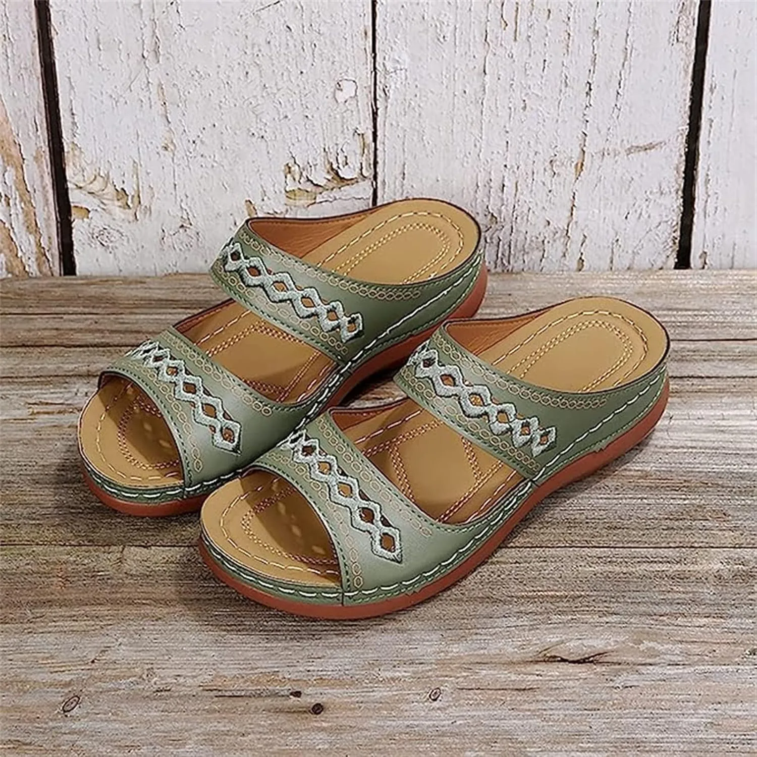 Ladmiple Womens Sandals Dressy Summer Comfort Orthotic Walking Slides Open Toe Arch Support Orthopedic Flip Flops 2024