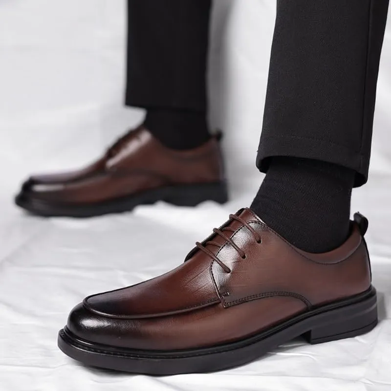 Mens Oxfords Shoes Slip-ons Orthopedic Shoes Genuine Leather Shiny Patent Leather Dress Shoes