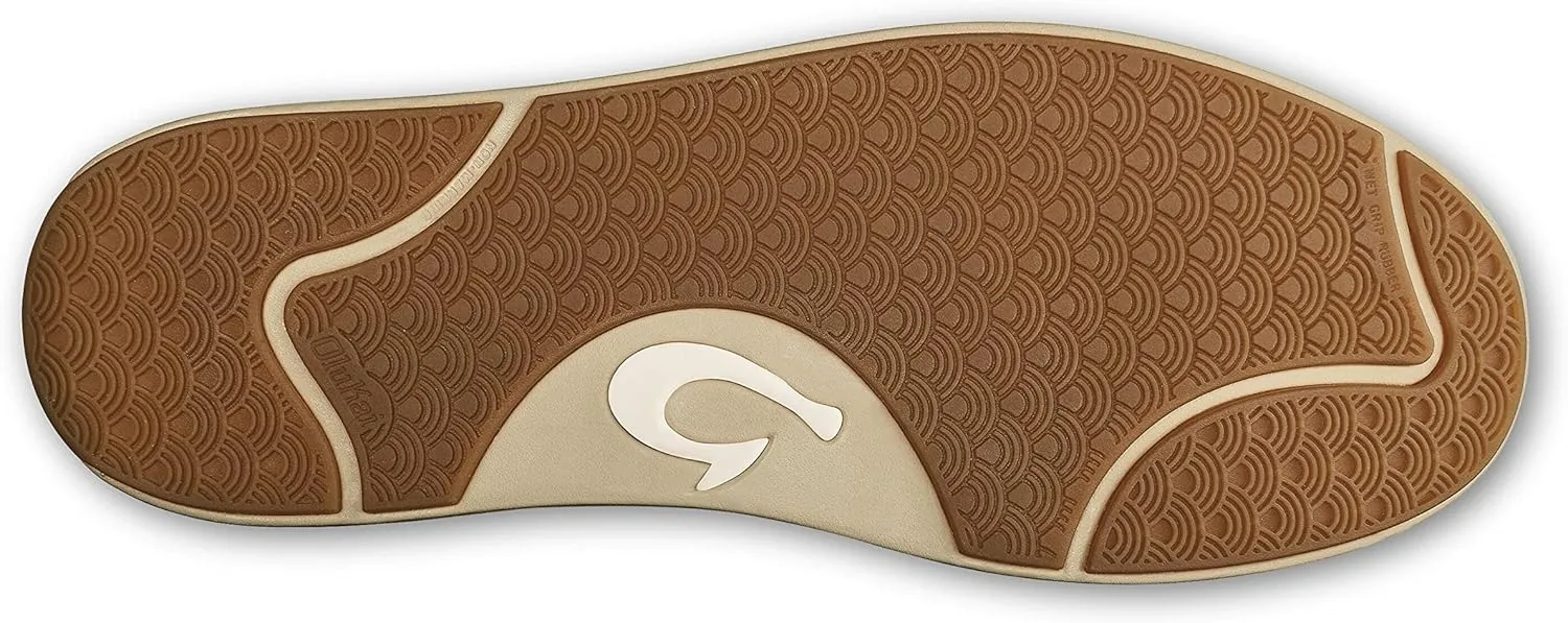 OLUKAI Lae'ahi Lauhala Men's Woven Leather Shoes, Versatile Everyday Leather Sneakers, Easy Slip On Design, All-Day Wear & Comfort