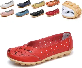 Orthopaedic Loafers in Breathable Leather,Owlkay Shoes for Women Slip Ons,Owlkay Orthopedic Shoes for Women