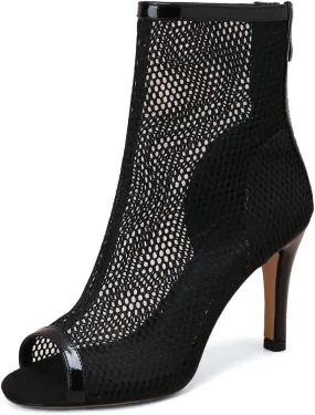 Sexy Peep Toe Dance Dressy Ankle Booties For Womens Fashion Back Zipper Stilettos High Heeled Sandals