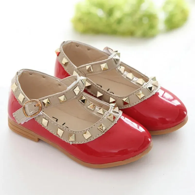 Stylish Riveted Girls' Flat Sandals
